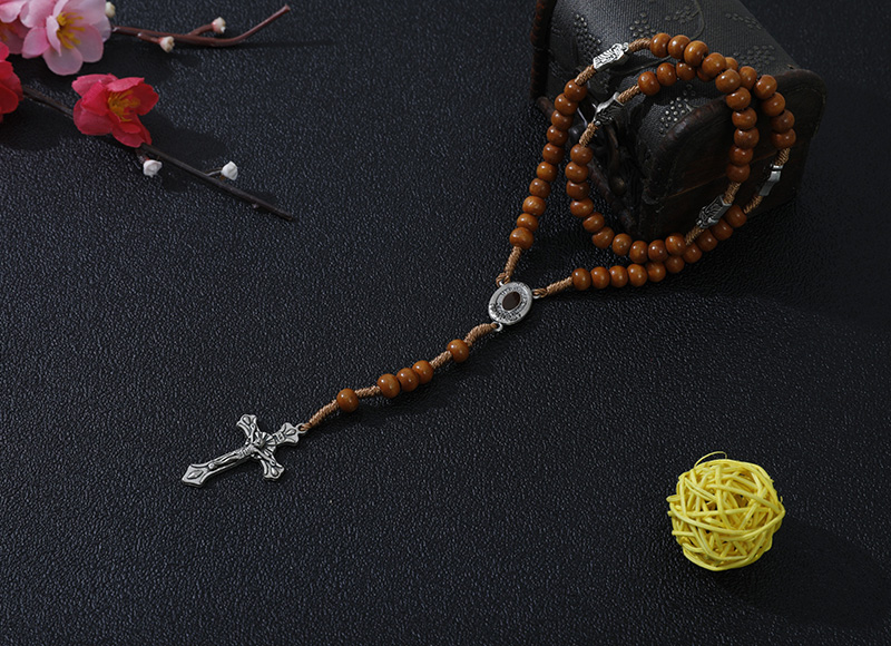 6-7mm light brown rosary