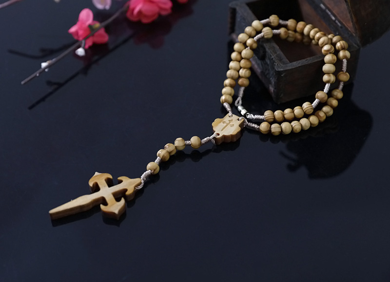 6-7mm olive wood rosary with closer