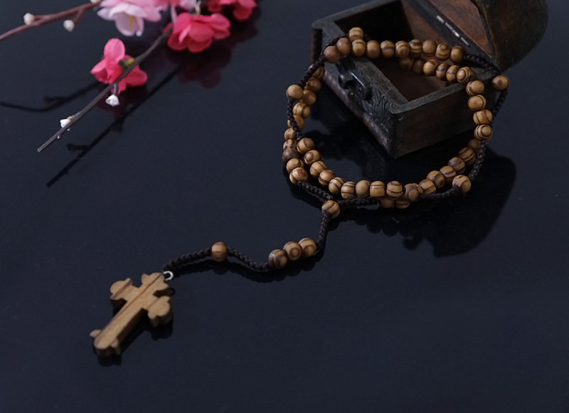 7-8mm knotted olive wood rosary