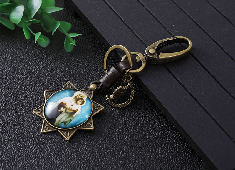 Star shape alloy keychain