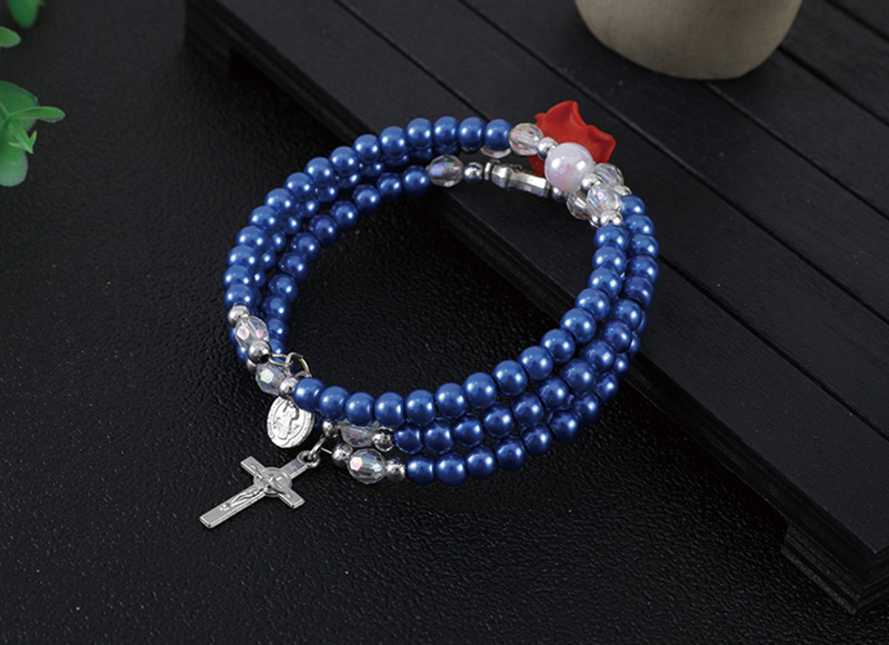 6mm glass pearl beads bracelet