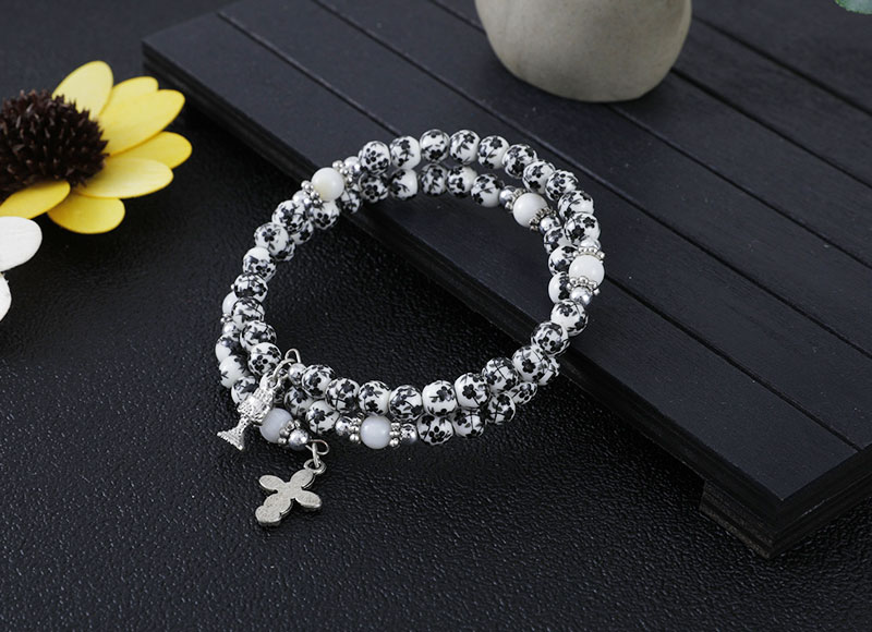 6mm porcelain beads bracelet