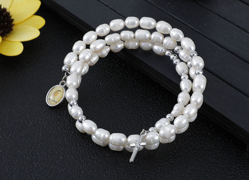 Shell shape pearl beads bracelet