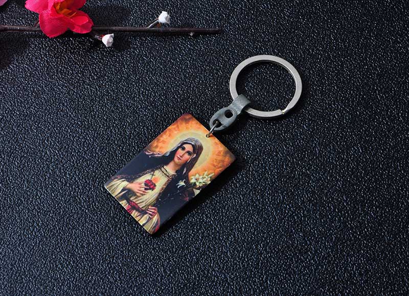 Religious Square Keychain Key ring