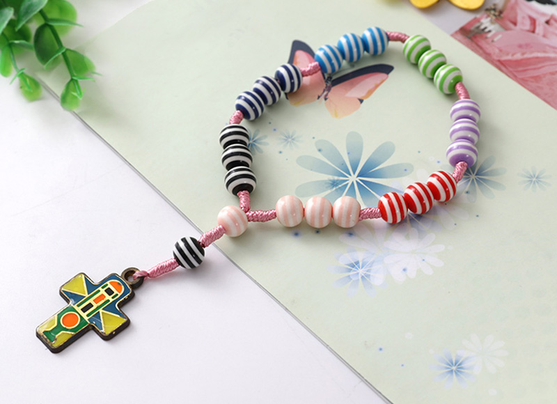 Plastic beads colorful finger rosary