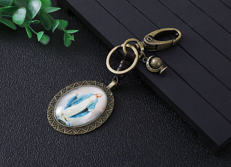 Alloy pendant catholic keychain