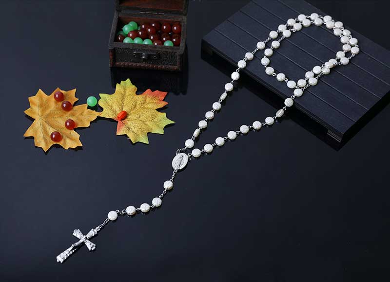 6mm plastic beads catholic chain rosary