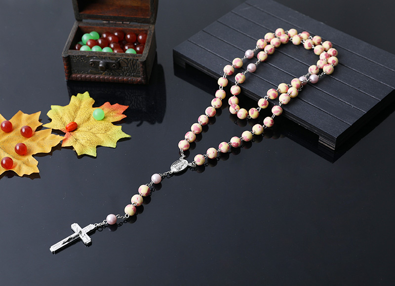 8mm soft ceramic round beads chain rosary