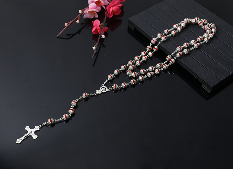 red alloy beads chain rosary