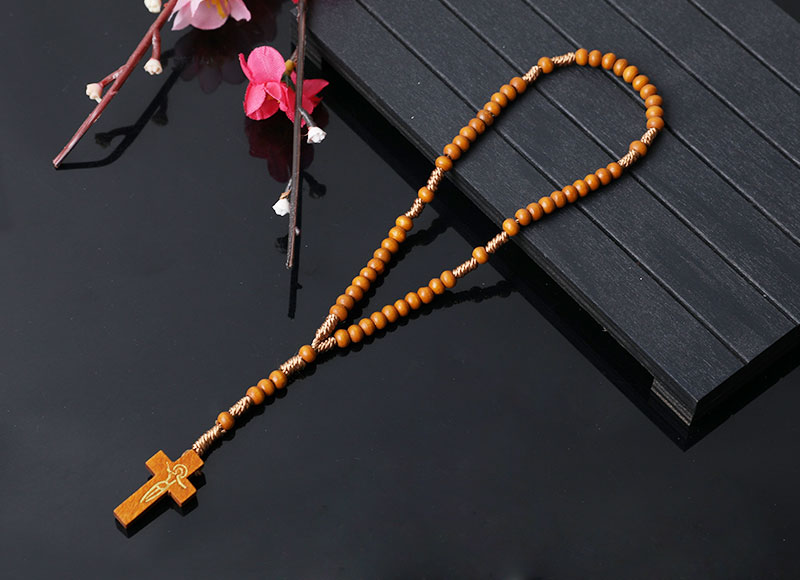 6mm wood beads rosary