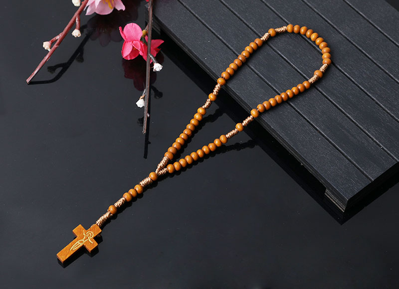 6mm wood beads rosary