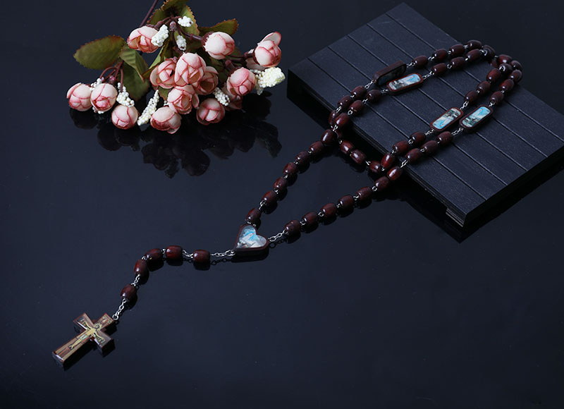 10-8mm wood beads rosary