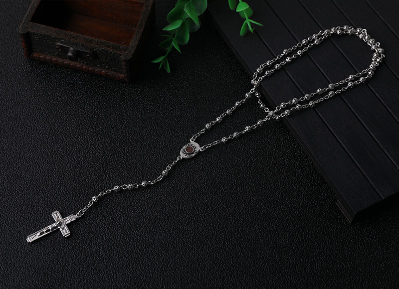 4mm Alloy Beads Necklace Chain  Rosary